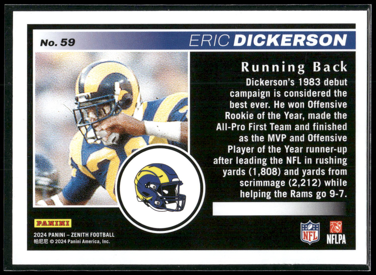 2024 Panini Zenith #59 Eric Dickerson Retail