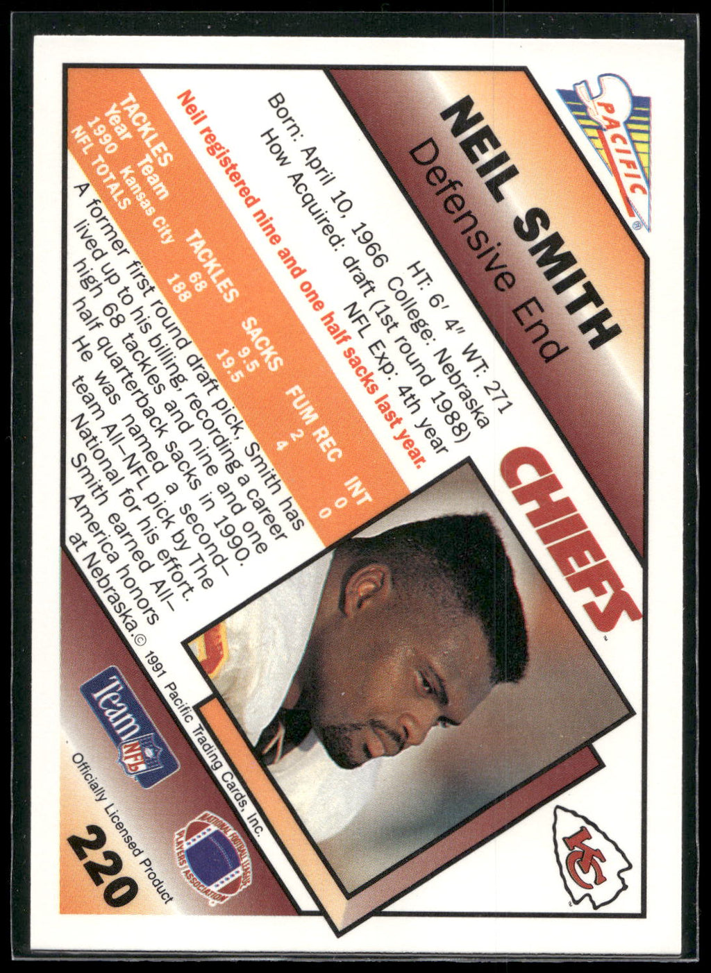 1991 Pacific #220 Neil Smith