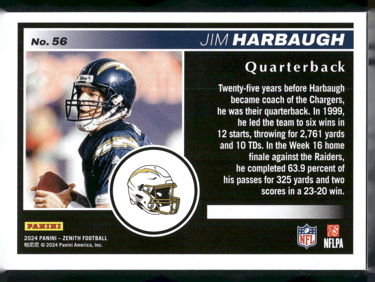 2024 Panini Zenith #56 Jim Harbaugh Retail