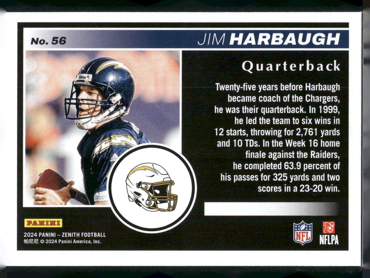 2024 Panini Zenith #56 Jim Harbaugh Retail