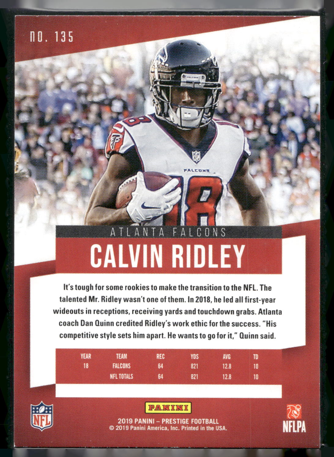 2019 Panini Prestige #135 Calvin Ridley