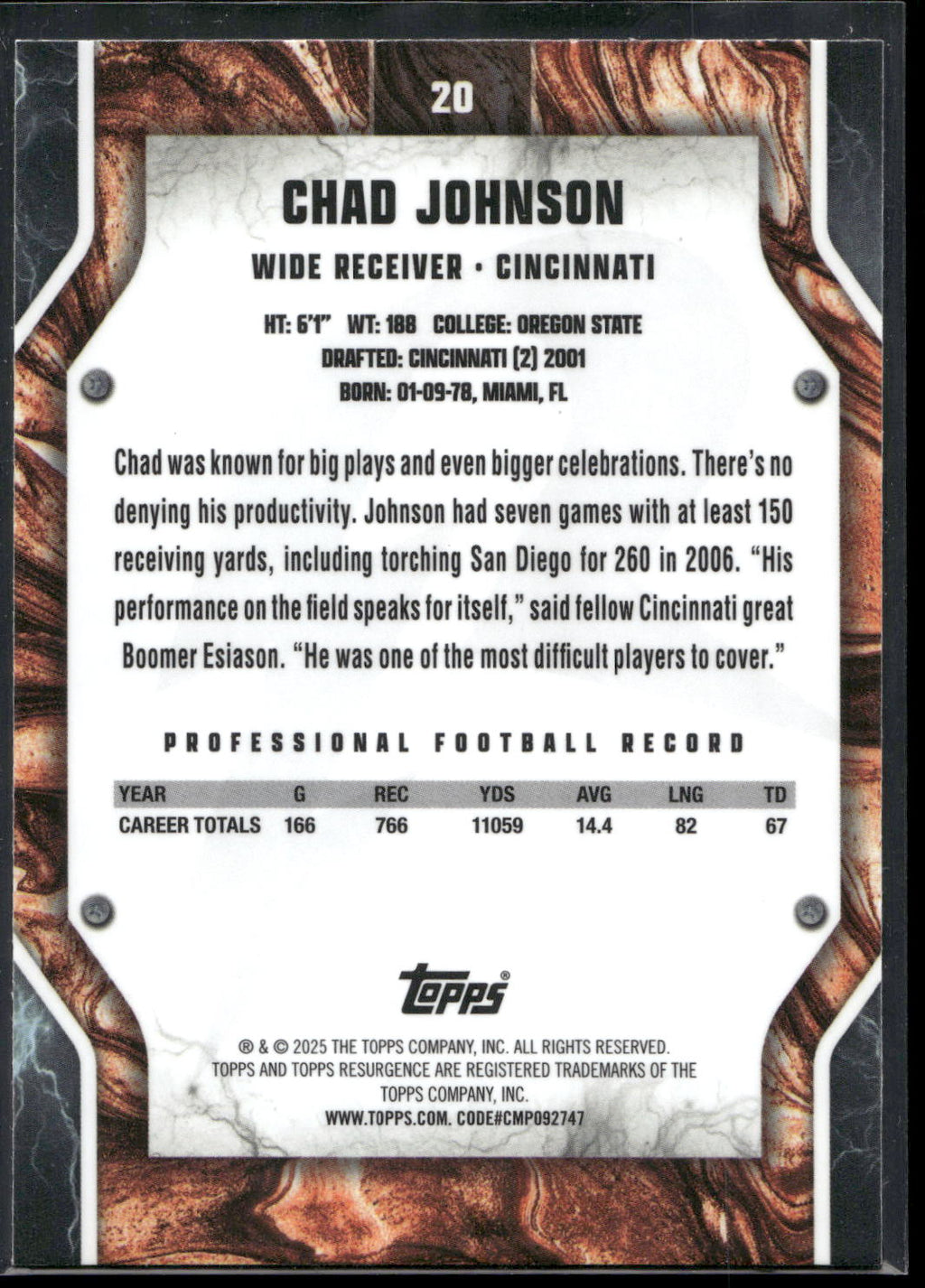 2024 Topps Resurgence #20 Chad Johnson