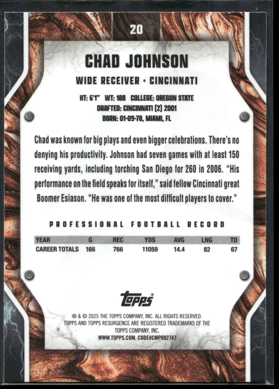 2024 Topps Resurgence #20 Chad Johnson