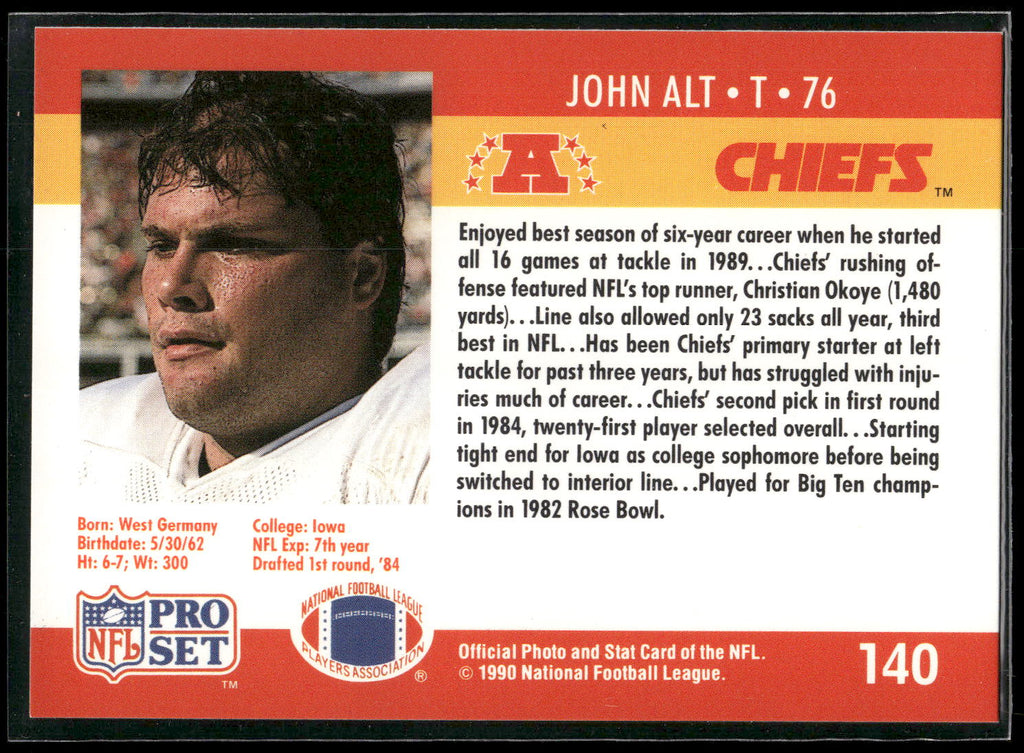 1990 Pro Set #140 John Alt