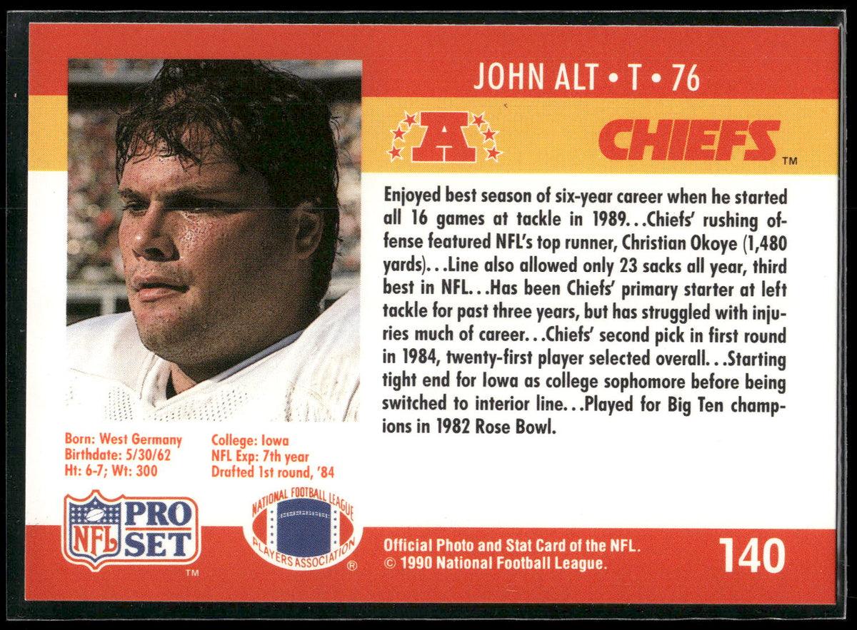 1990 Pro Set #140 John Alt