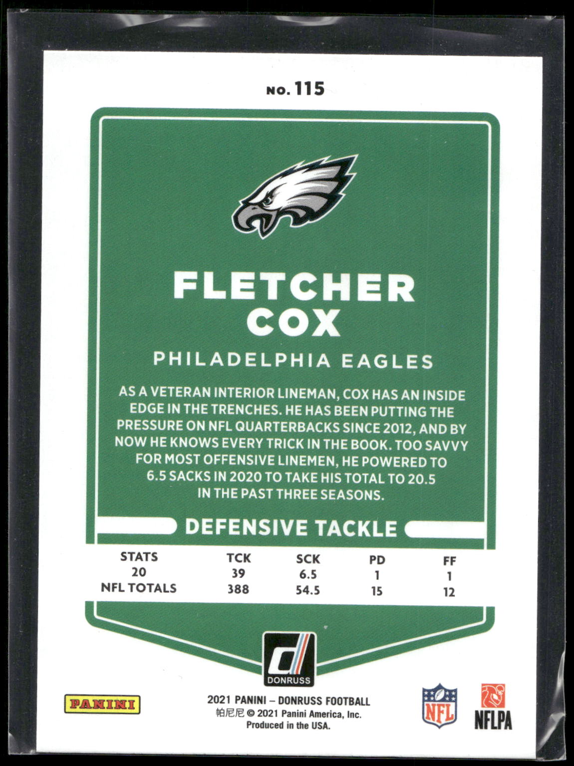 2021 Donruss #115 Fletcher Cox