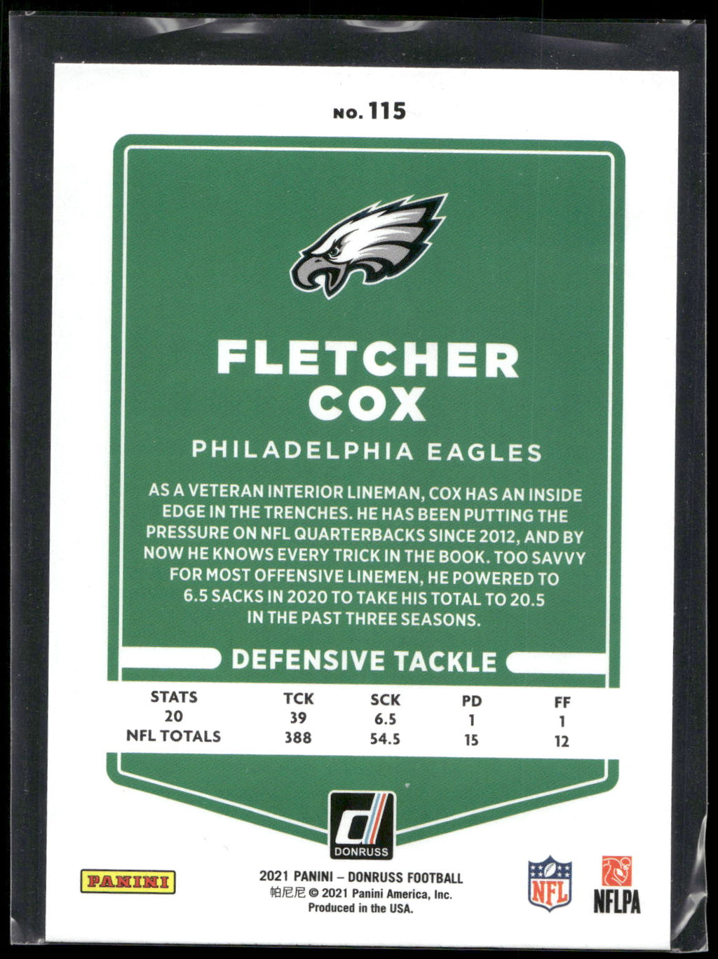 2021 Donruss #115 Fletcher Cox