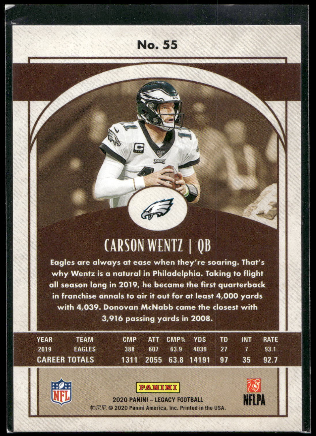 2020 Panini Legacy #55 Carson Wentz