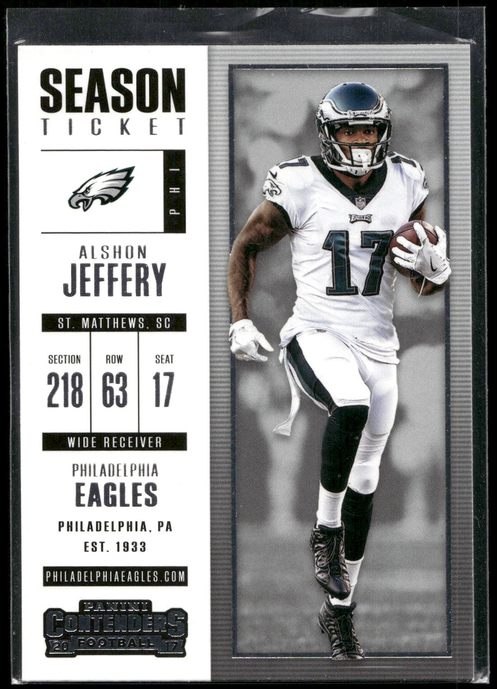 2017 Panini Contenders #85 Alshon Jeffery