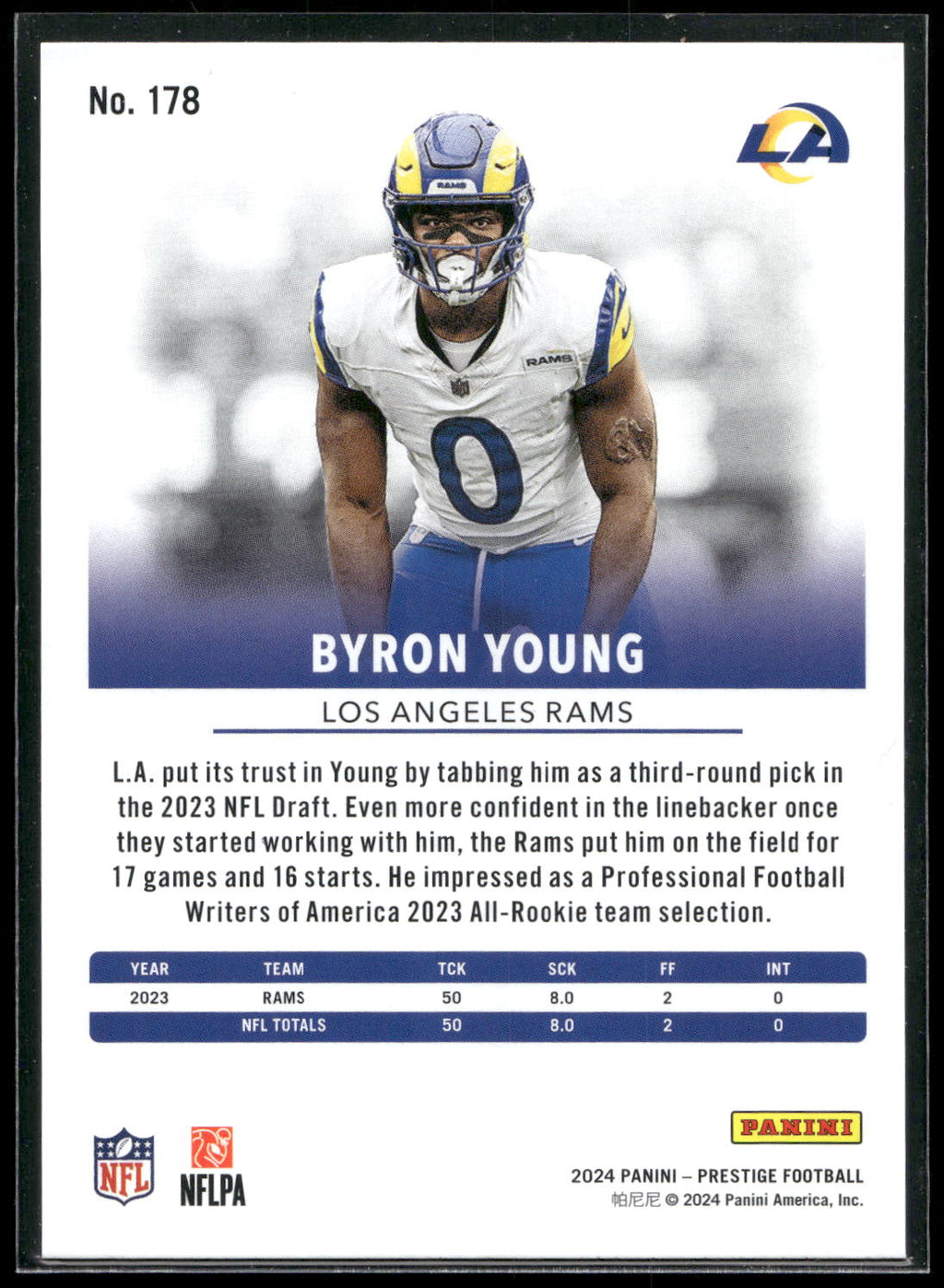 2024 Panini Prestige #178 Byron Young