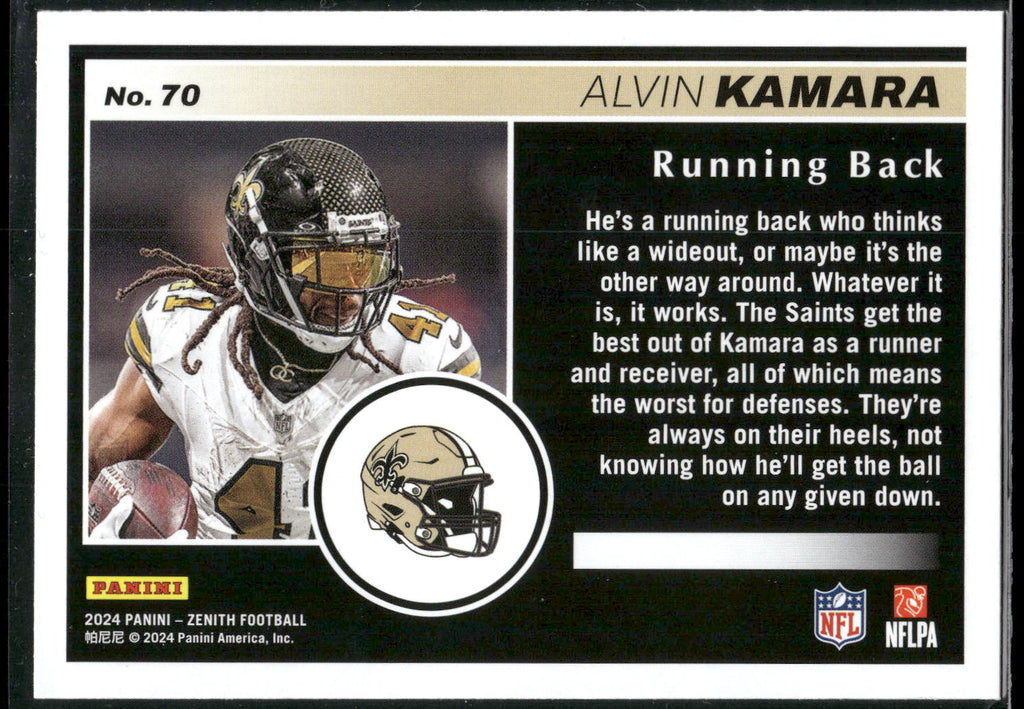 2024 Panini Zenith #70 Alvin Kamara Retail