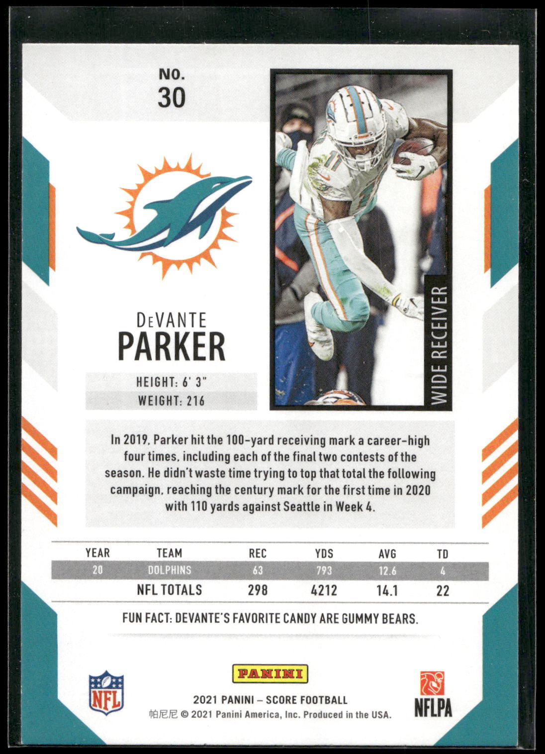 2021 Score #30 DeVante Parker