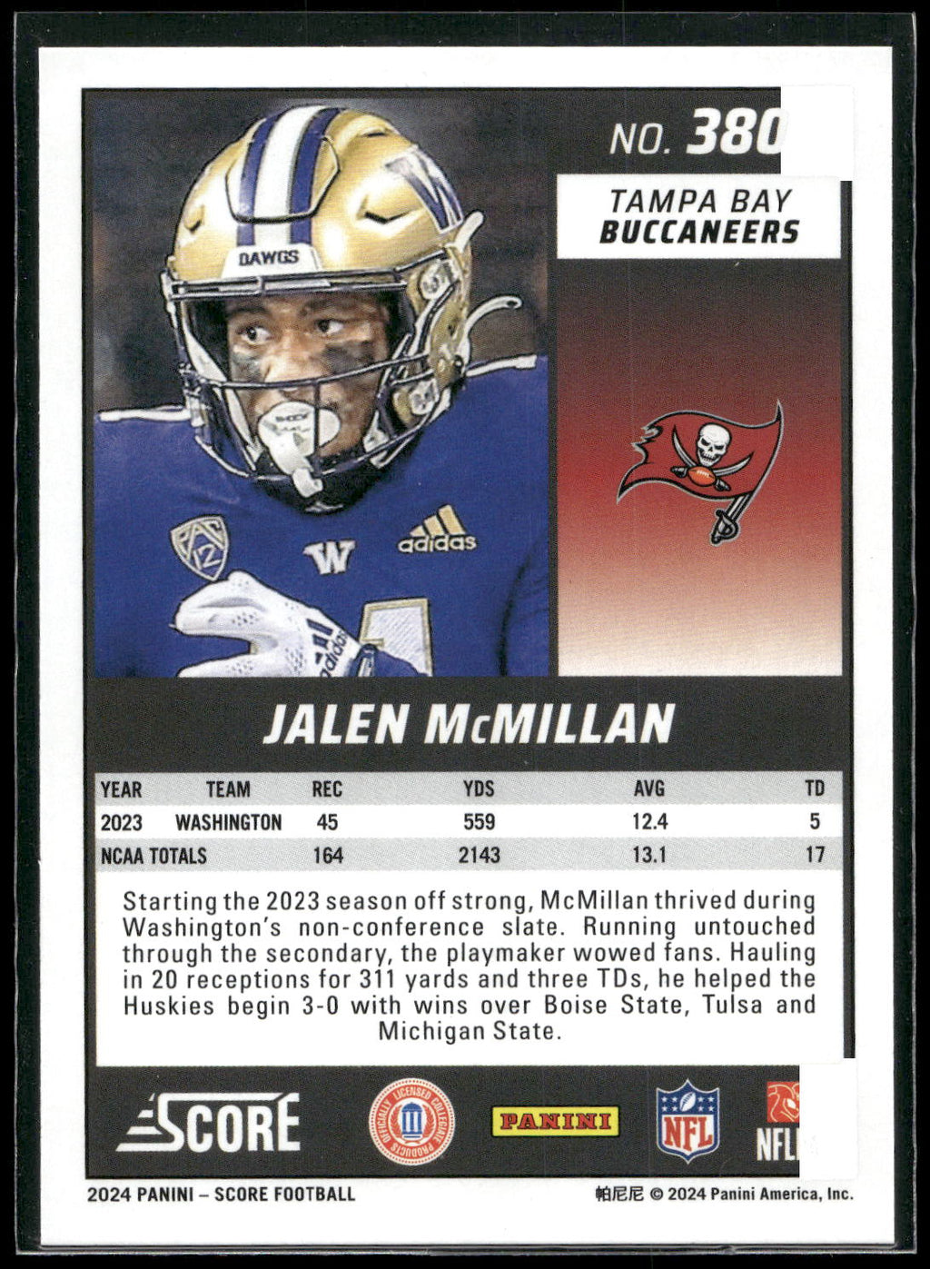 2024 Score #380 Jalen McMillan