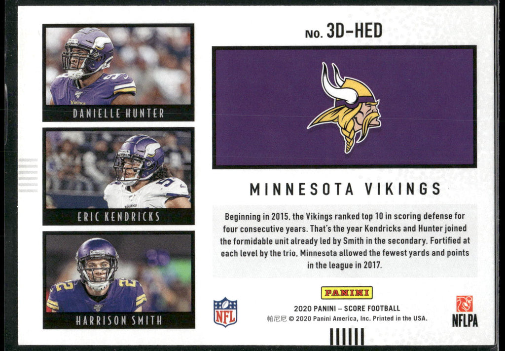 2020 Score #3D-HED Danielle Hunter / Eric Kendricks / Harrison Smith 3D