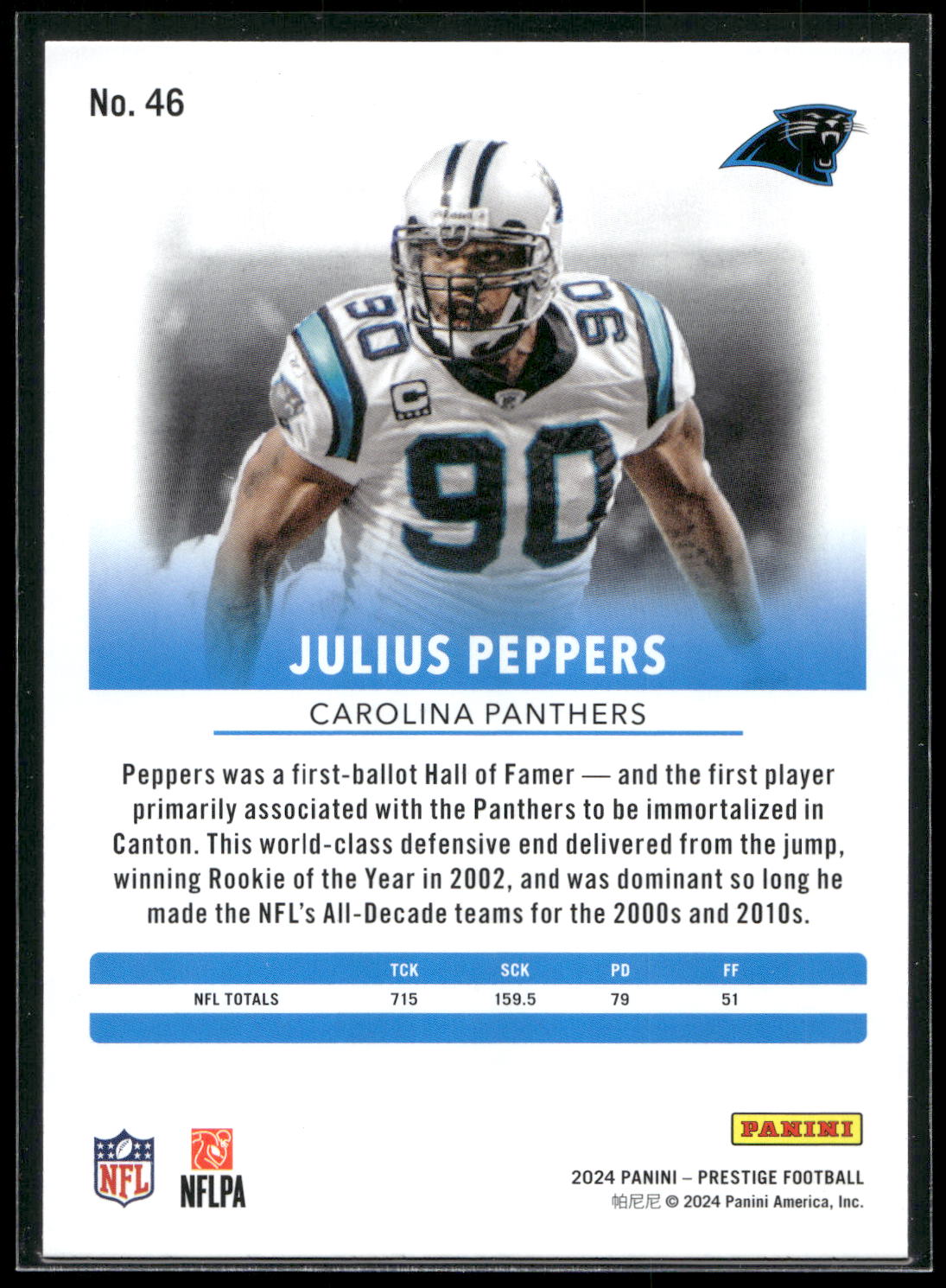 2024 Panini Prestige #46 Julius Peppers