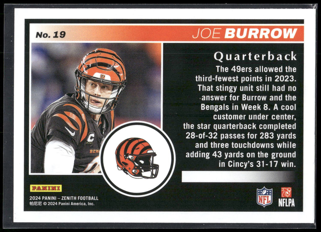 2024 Panini Zenith #19 Joe Burrow Retail