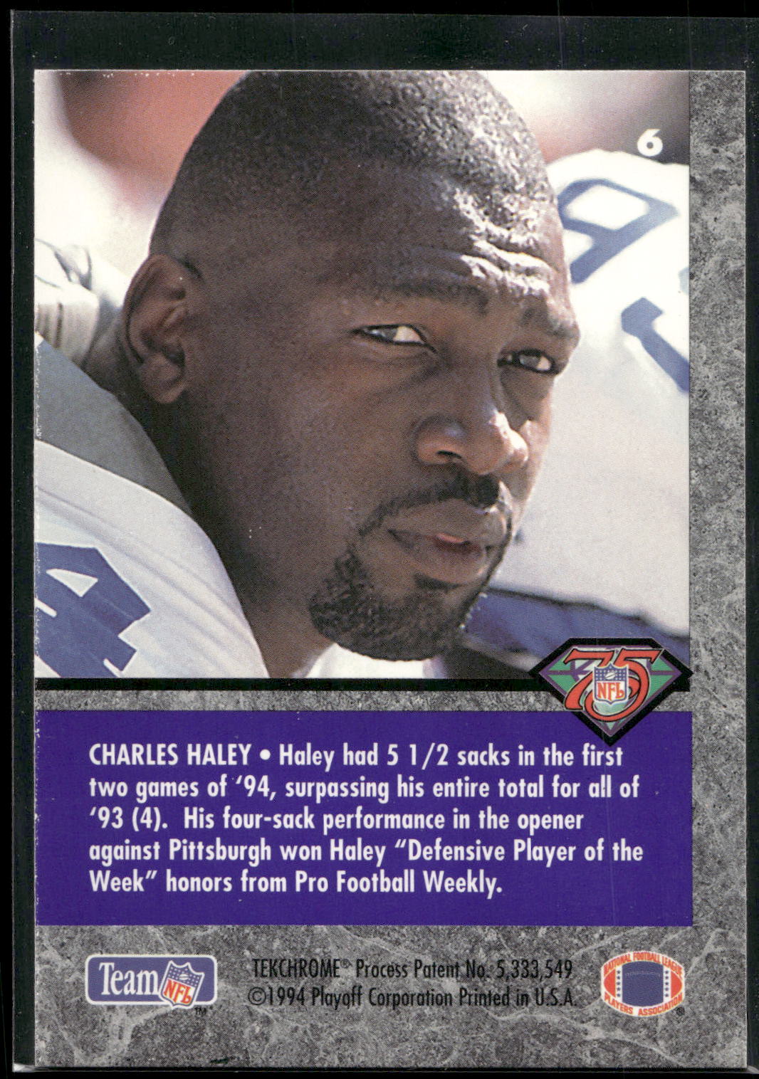 1994 Playoff Contenders #6 Charles Haley