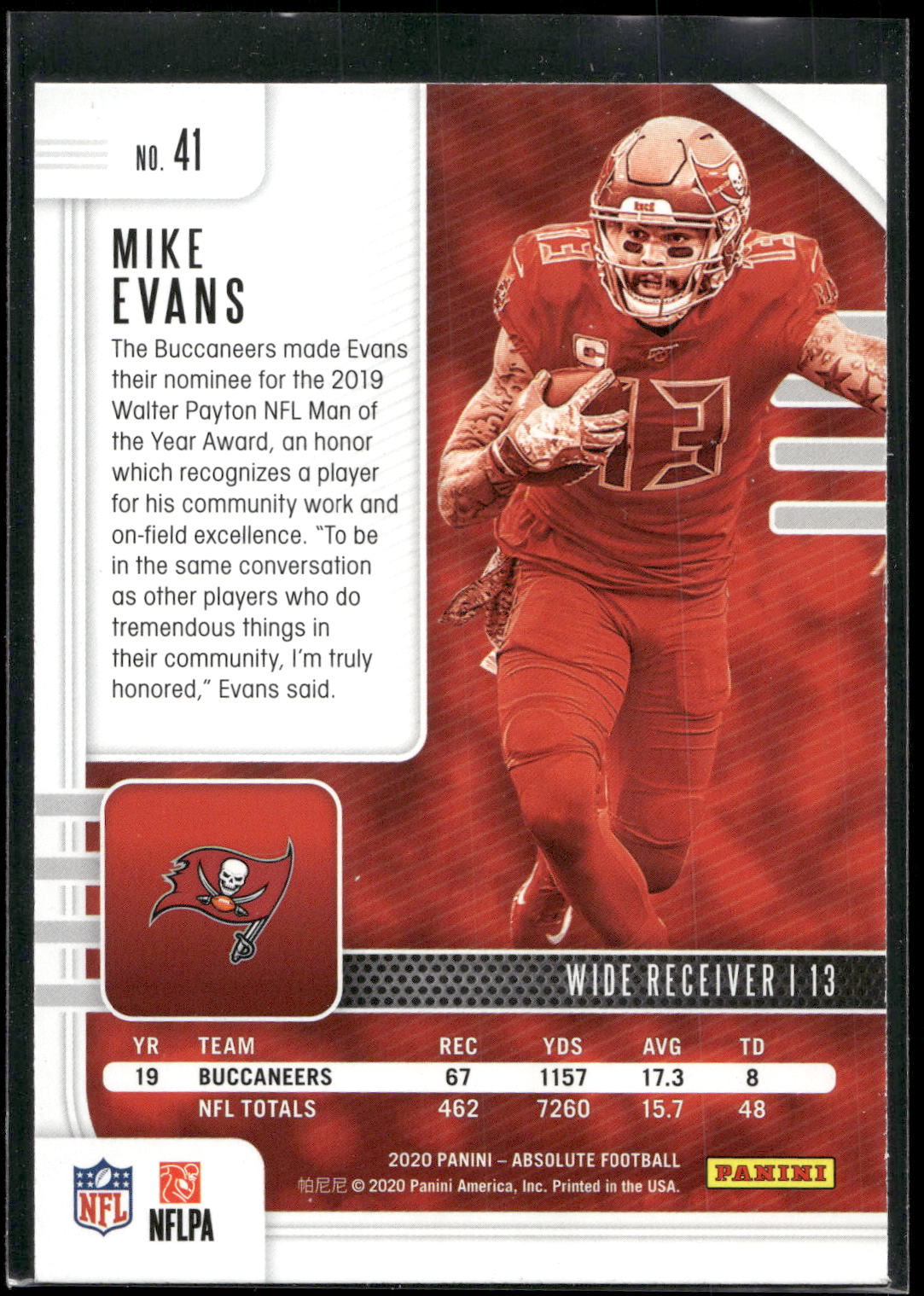 2020 Panini Absolute #41 Mike Evans Retail