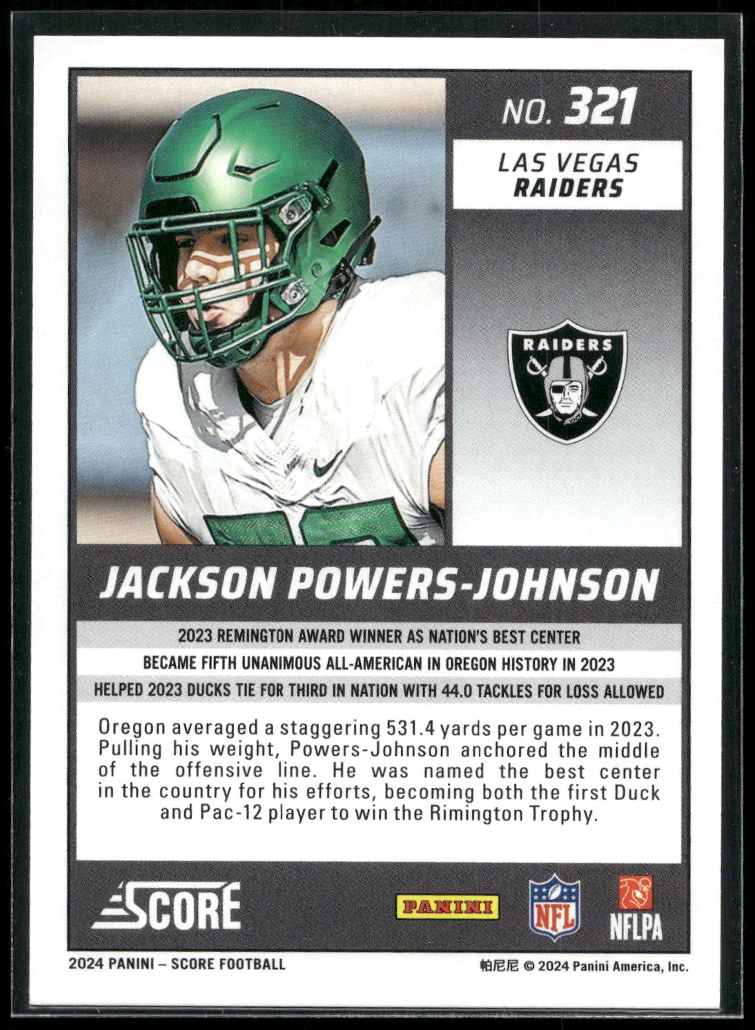 2024 Score #321 Jackson Powers-Johnson