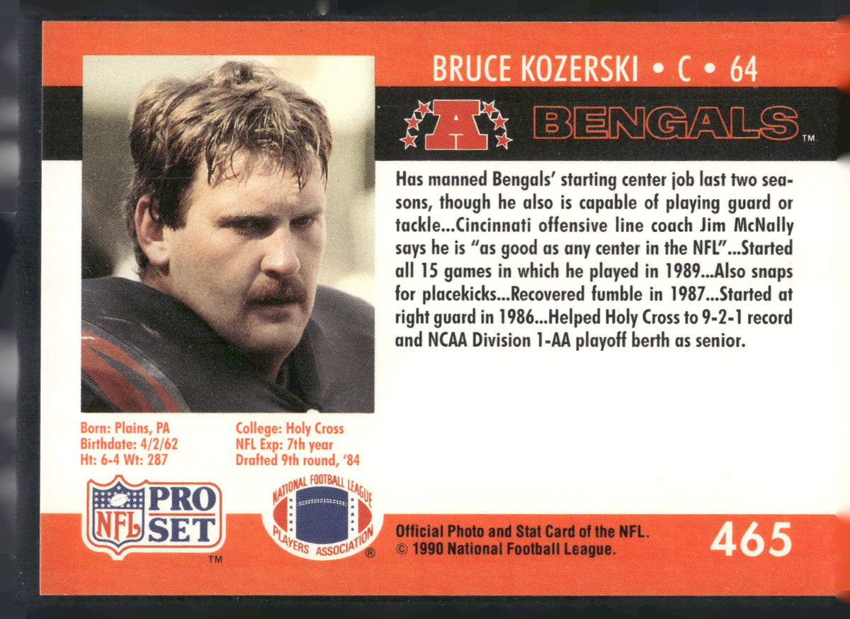 1990 Pro Set #465 Bruce Kozerski