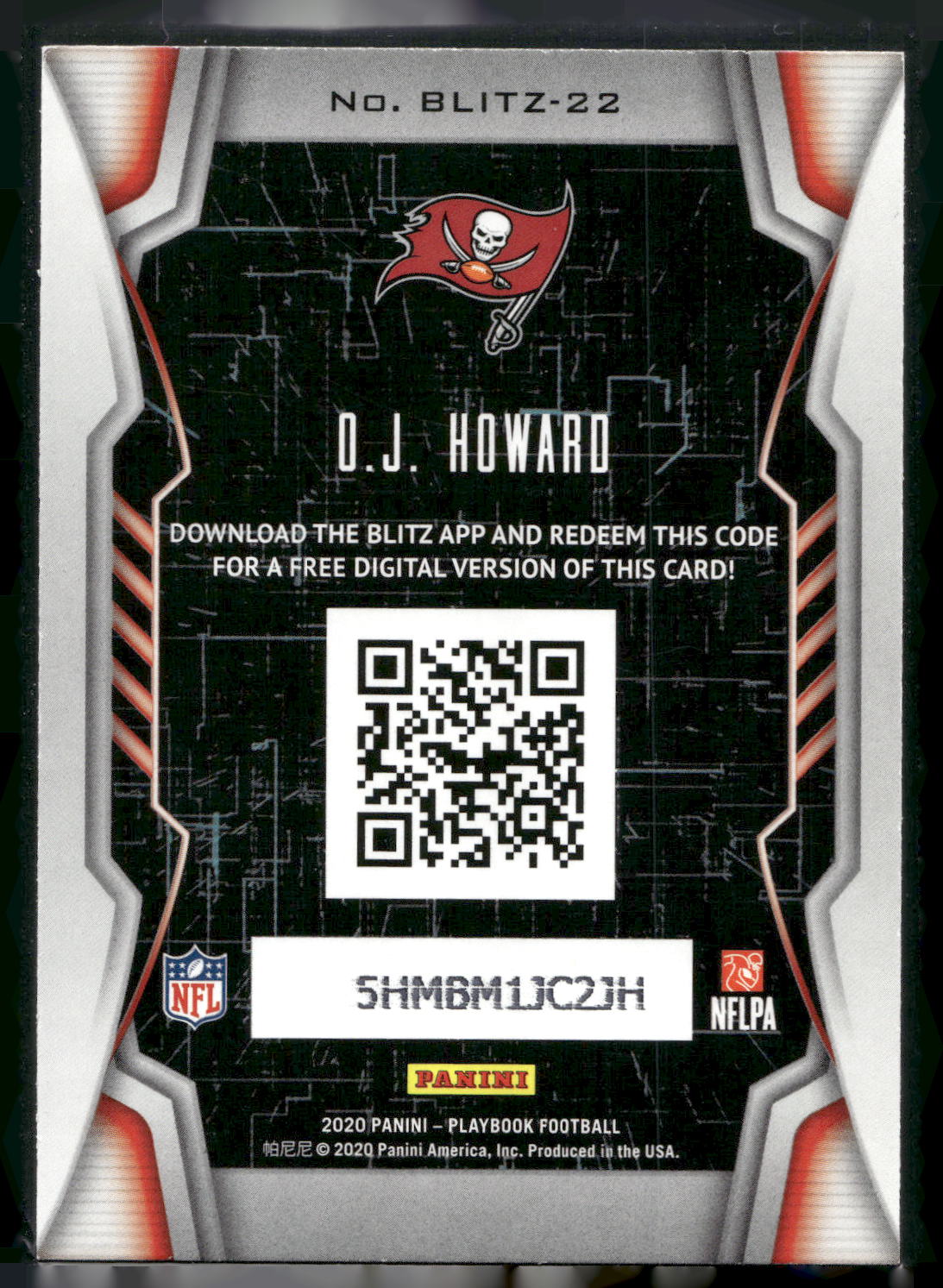 2020 Panini Playbook #BLITZ-22 O.J. Howard Blitz