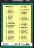 1991 Fleer #429 Checklist: 1-109