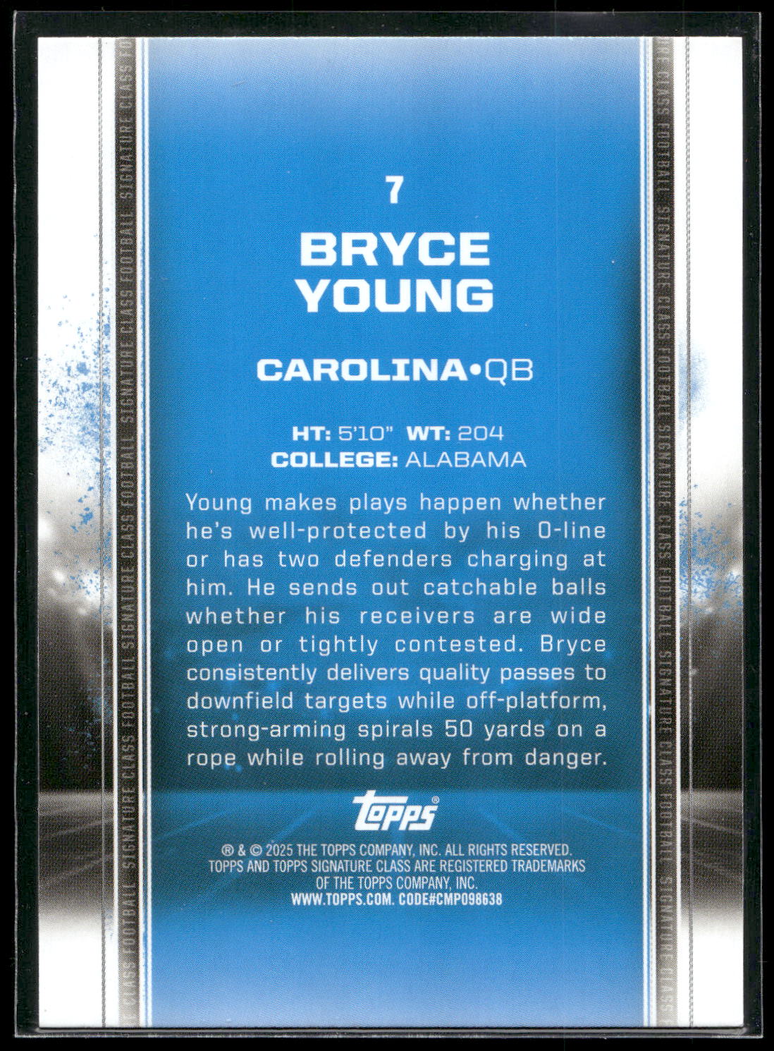 2024 Topps Signature Class #7 Bryce Young