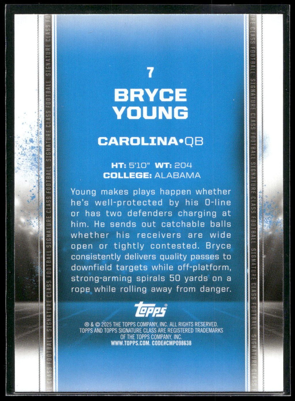 2024 Topps Signature Class #7 Bryce Young