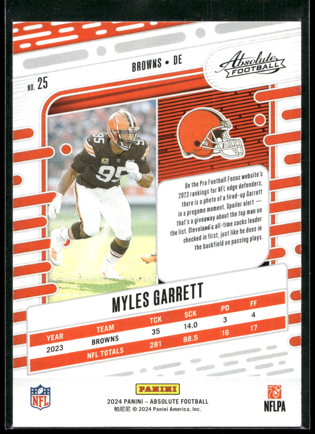 2024 Panini Absolute #25 Myles Garrett Retail