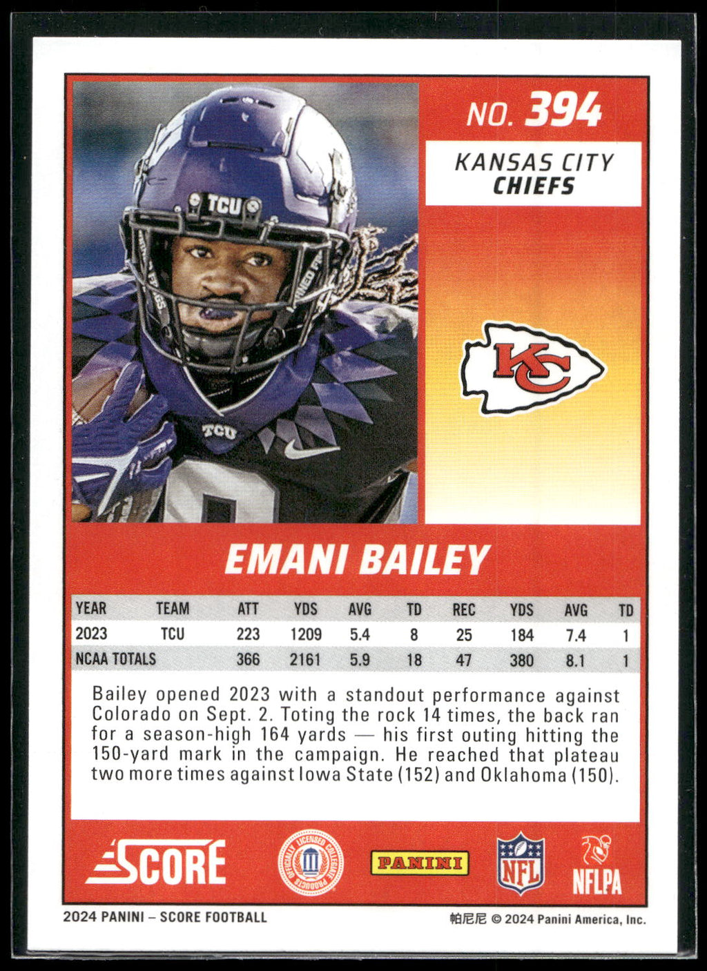 2024 Score #394 Emani Bailey