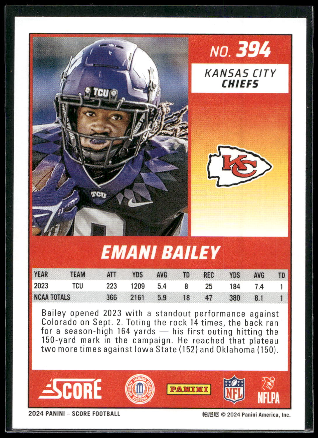 2024 Score #394 Emani Bailey
