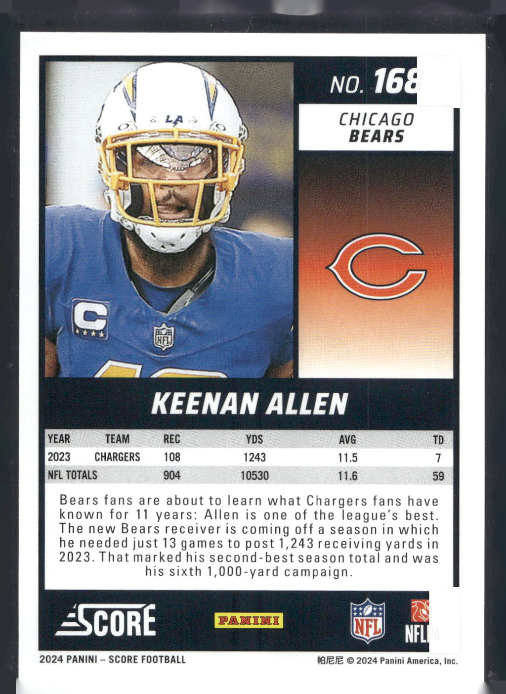 2024 Score #168 Keenan Allen