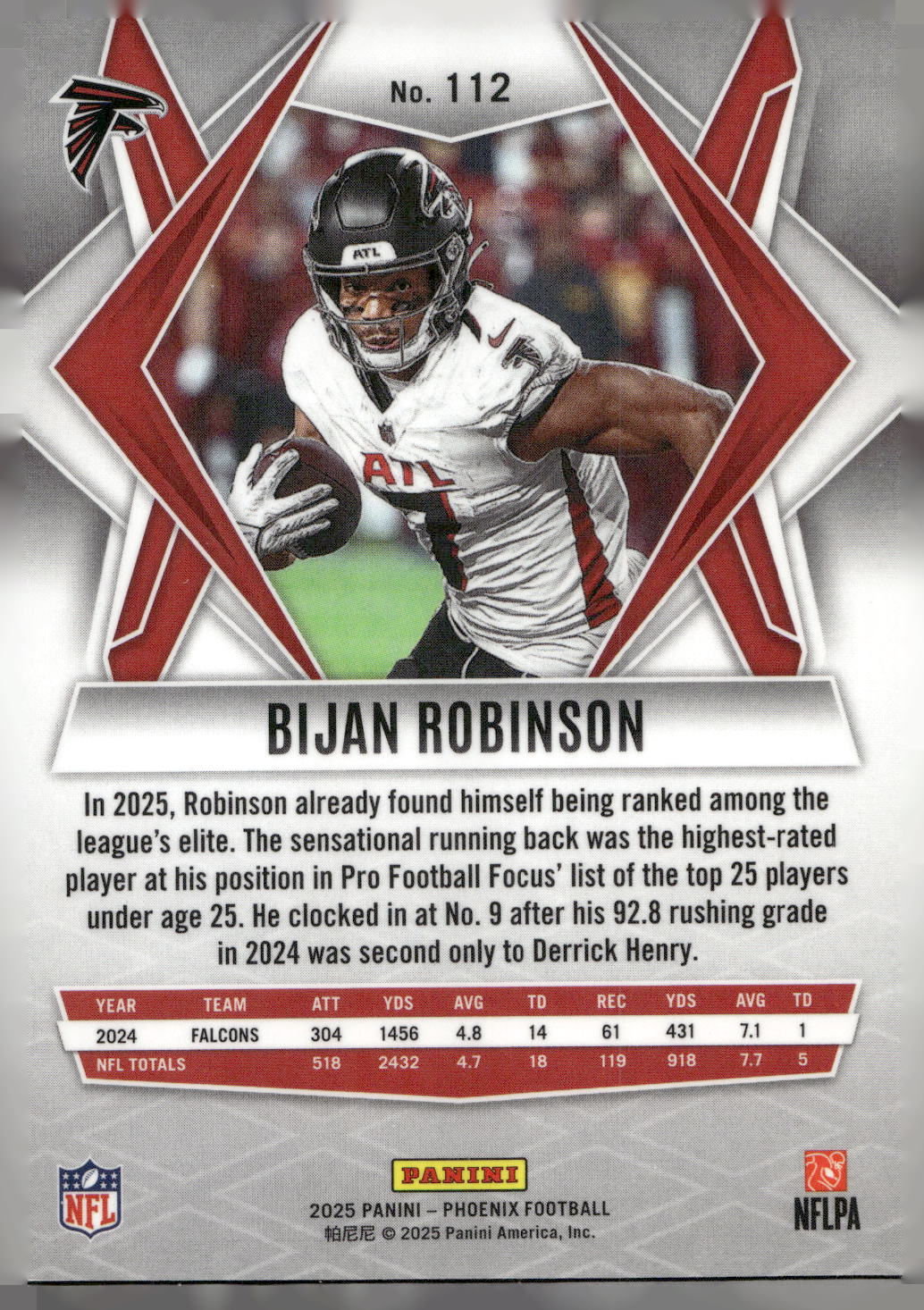 2025 Panini Phoenix #112 Bijan Robinson