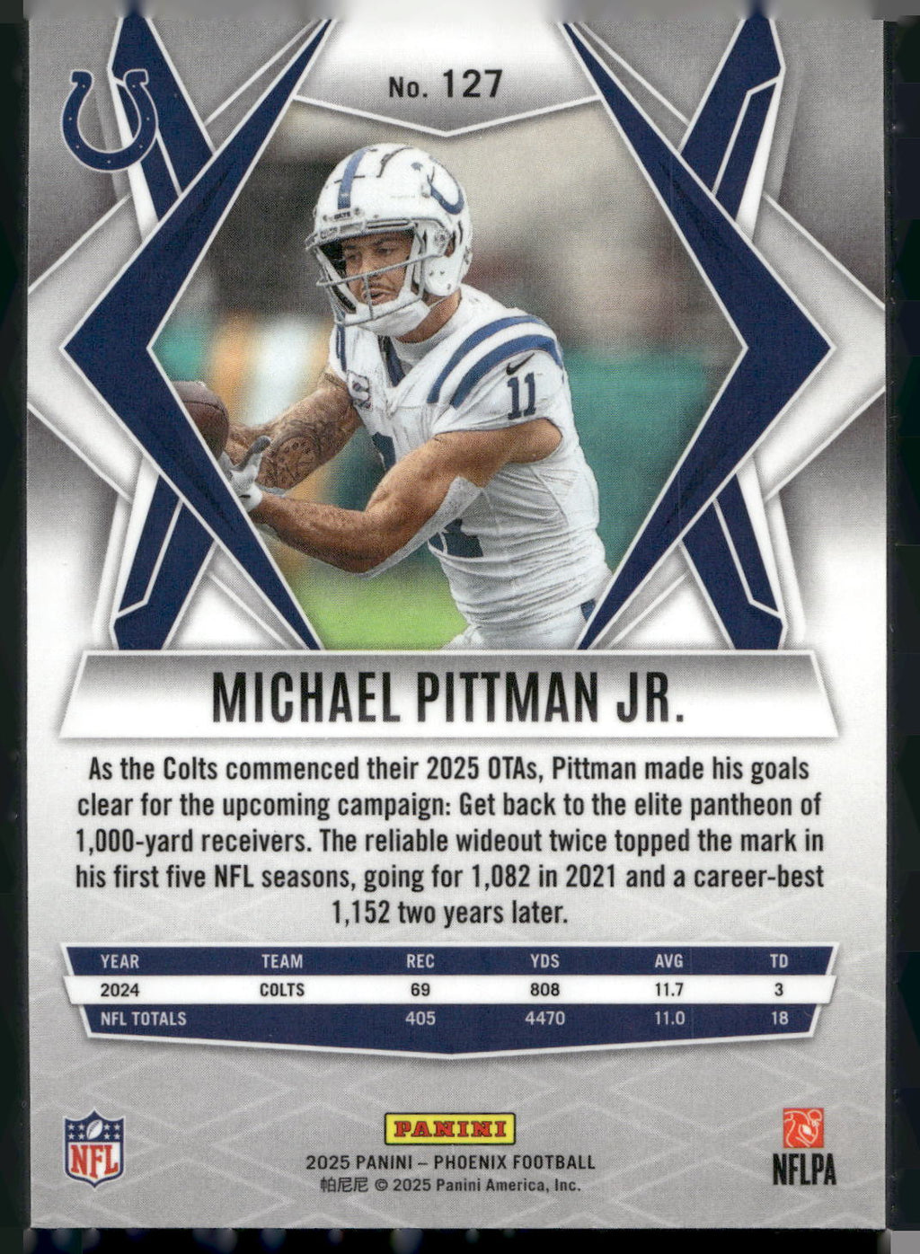 2025 Panini Phoenix #127 Michael Pittman Jr.