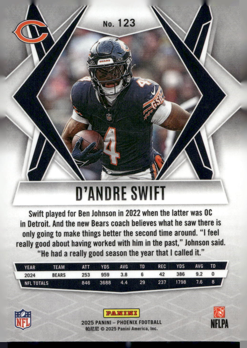 2025 Panini Phoenix #123 D'Andre Swift