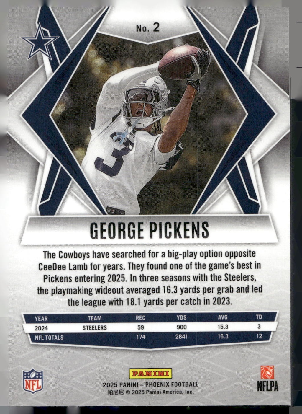2025 Panini Phoenix #2 George Pickens