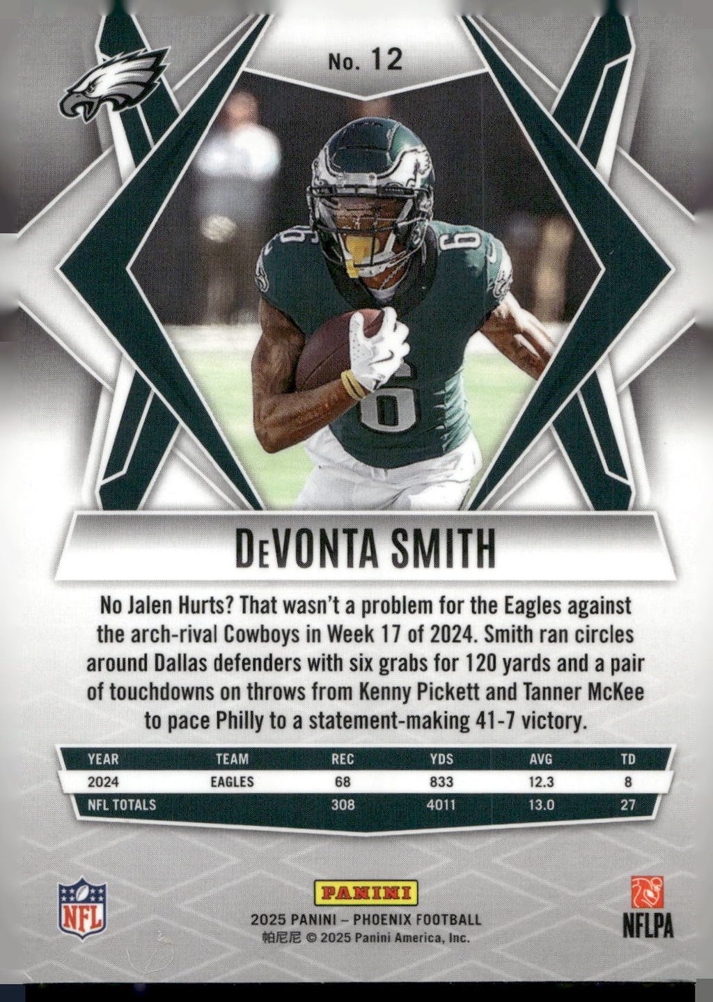 2025 Panini Phoenix #12 DeVonta Smith
