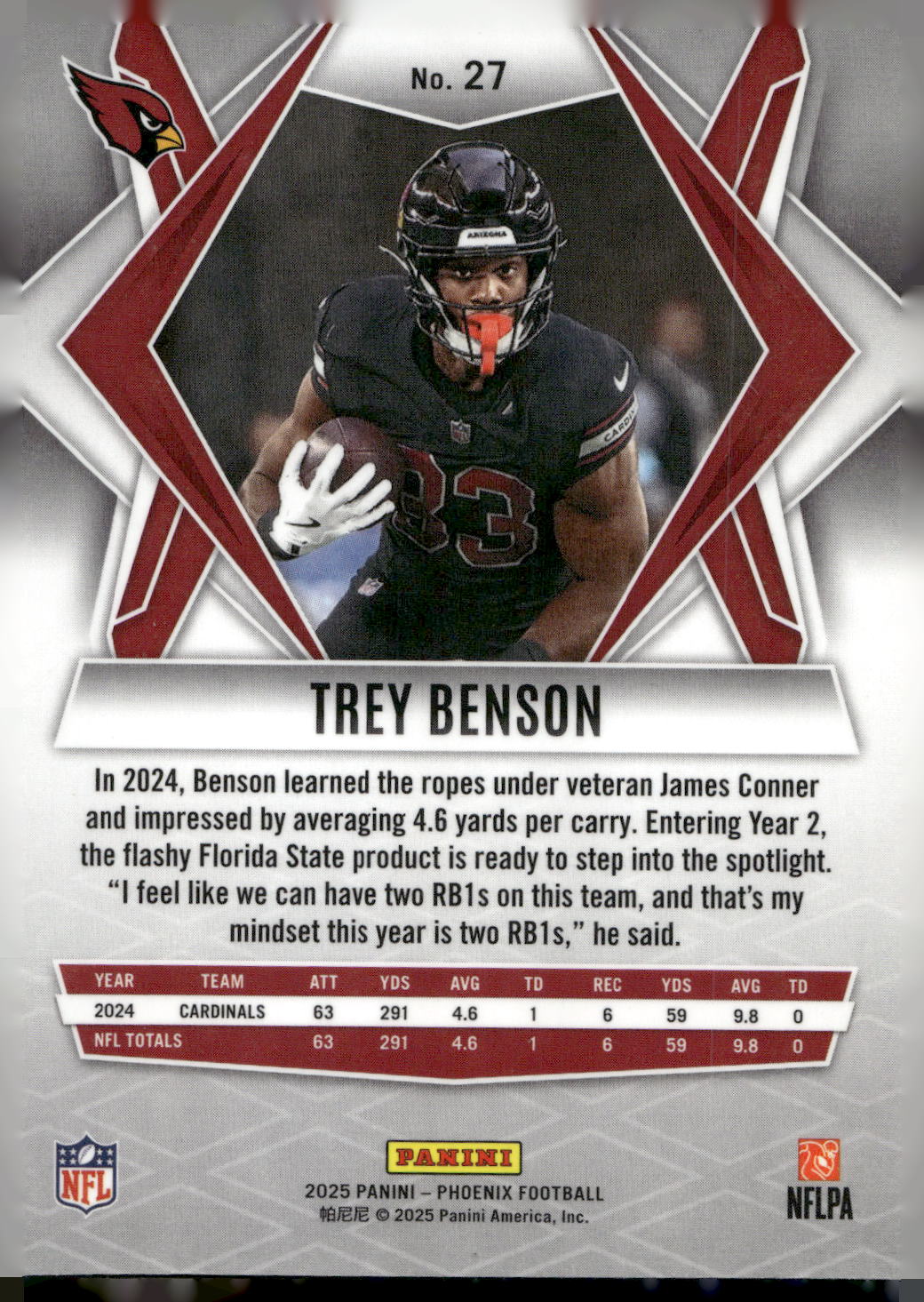 2025 Panini Phoenix #27 Trey Benson