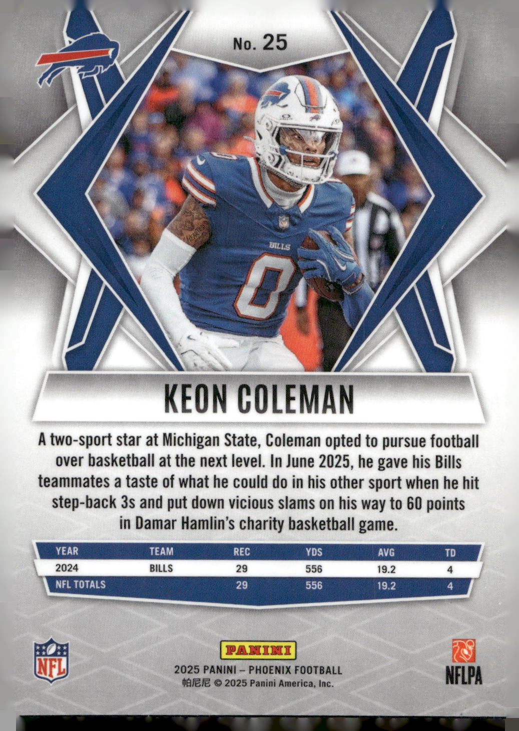 2025 Panini Phoenix #25 Keon Coleman