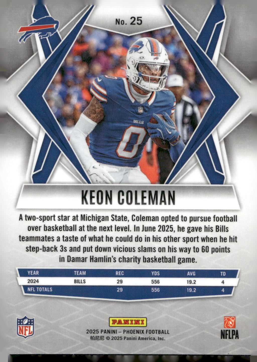 2025 Panini Phoenix #25 Keon Coleman