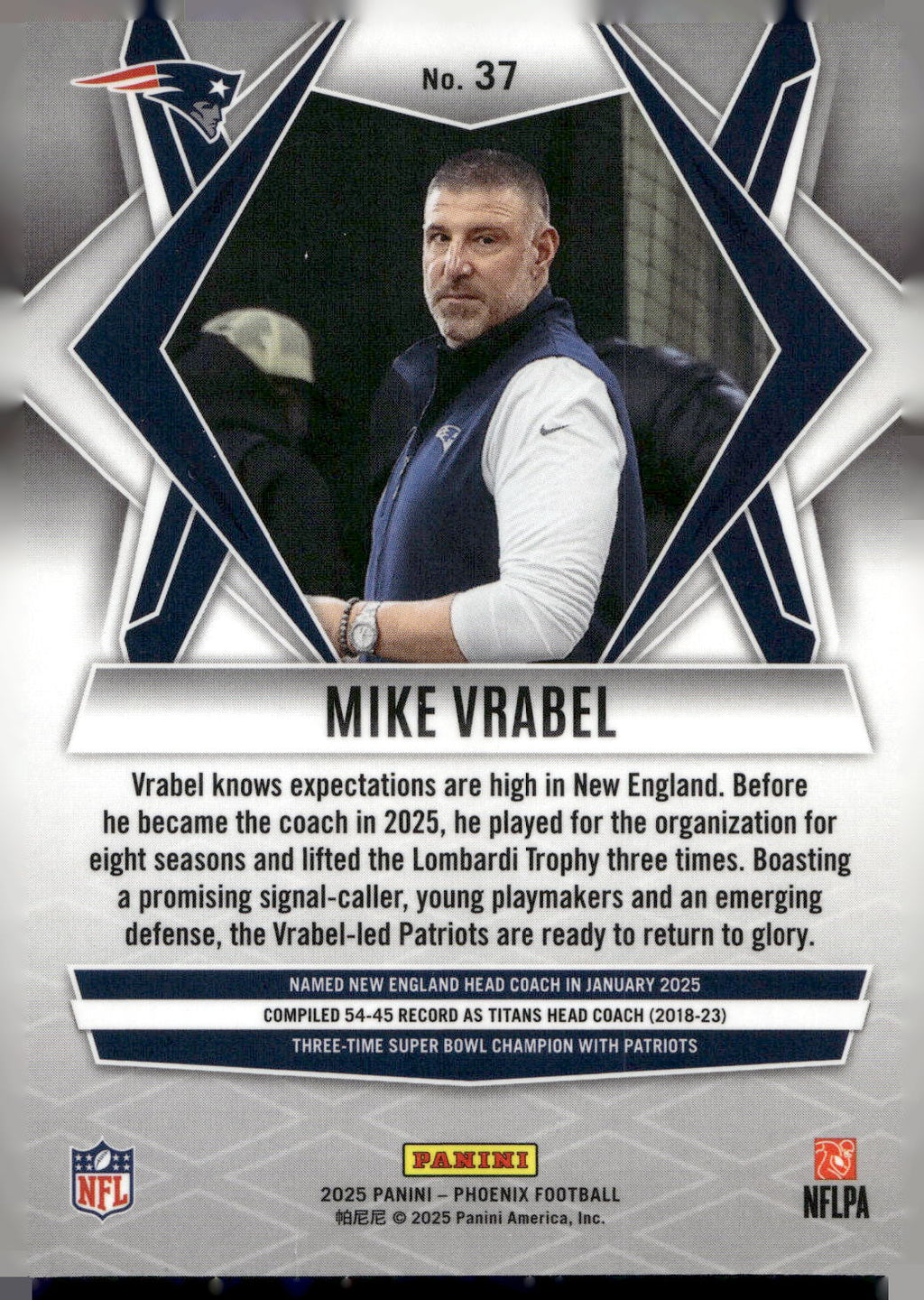 2025 Panini Phoenix #37 Mike Vrabel