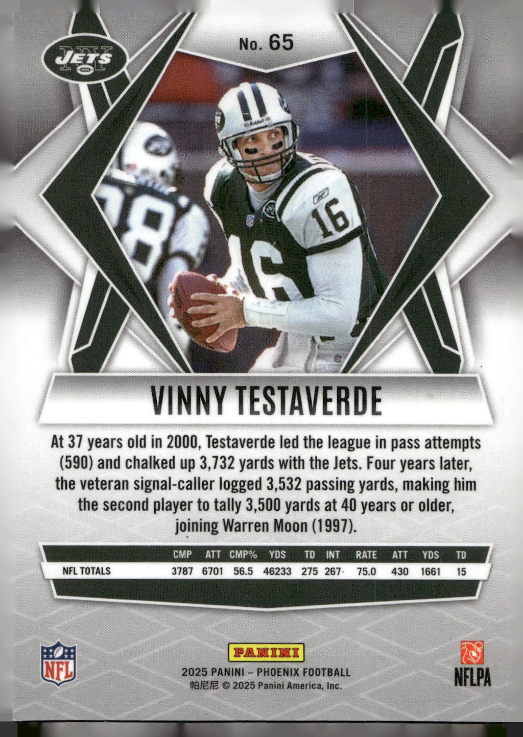 2025 Panini Phoenix #65 Vinny Testaverde