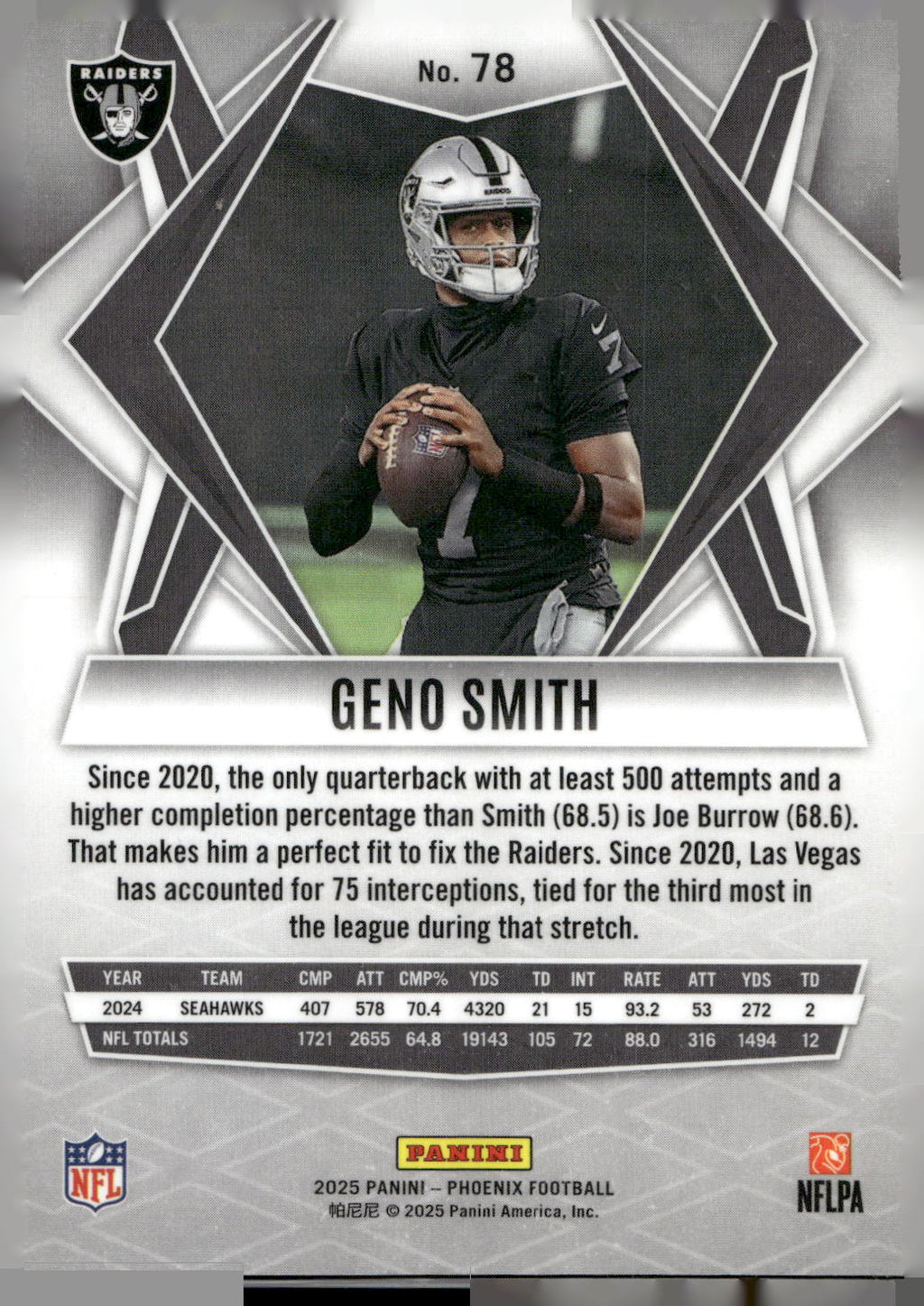 2025 Panini Phoenix #78 Geno Smith