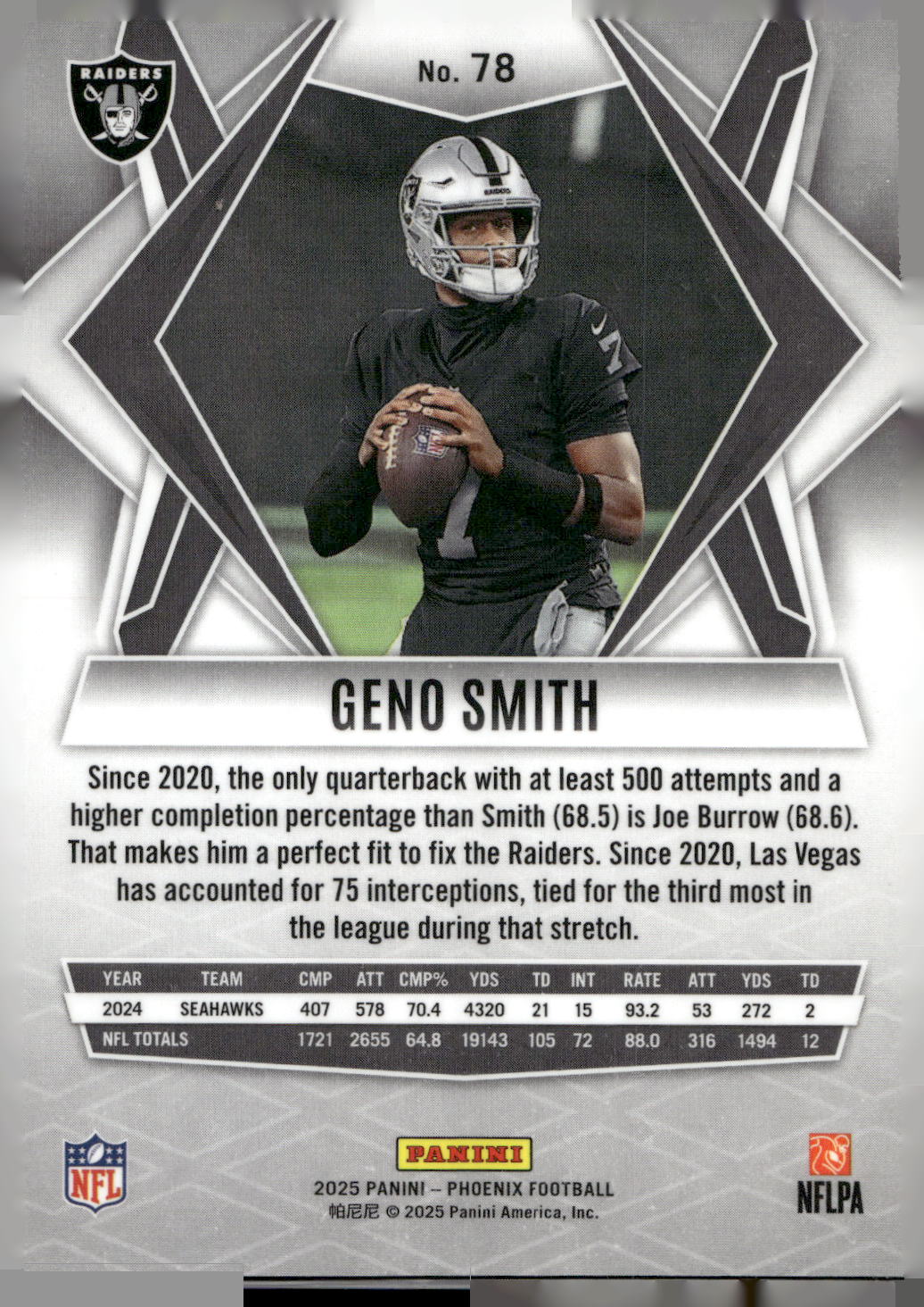 2025 Panini Phoenix #78 Geno Smith