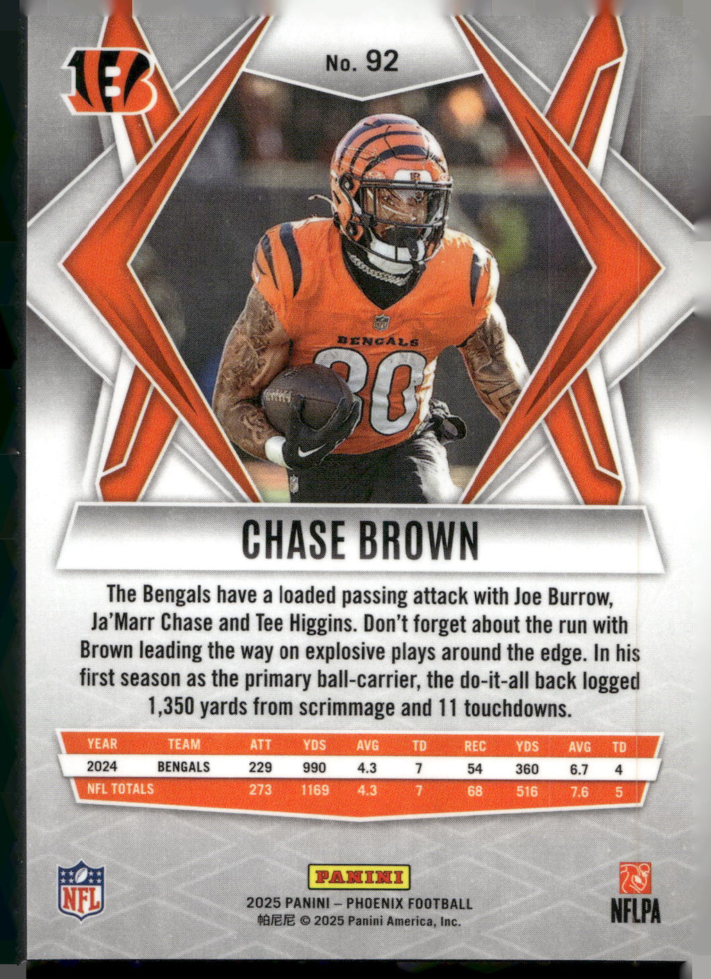 2025 Panini Phoenix #92 Chase Brown