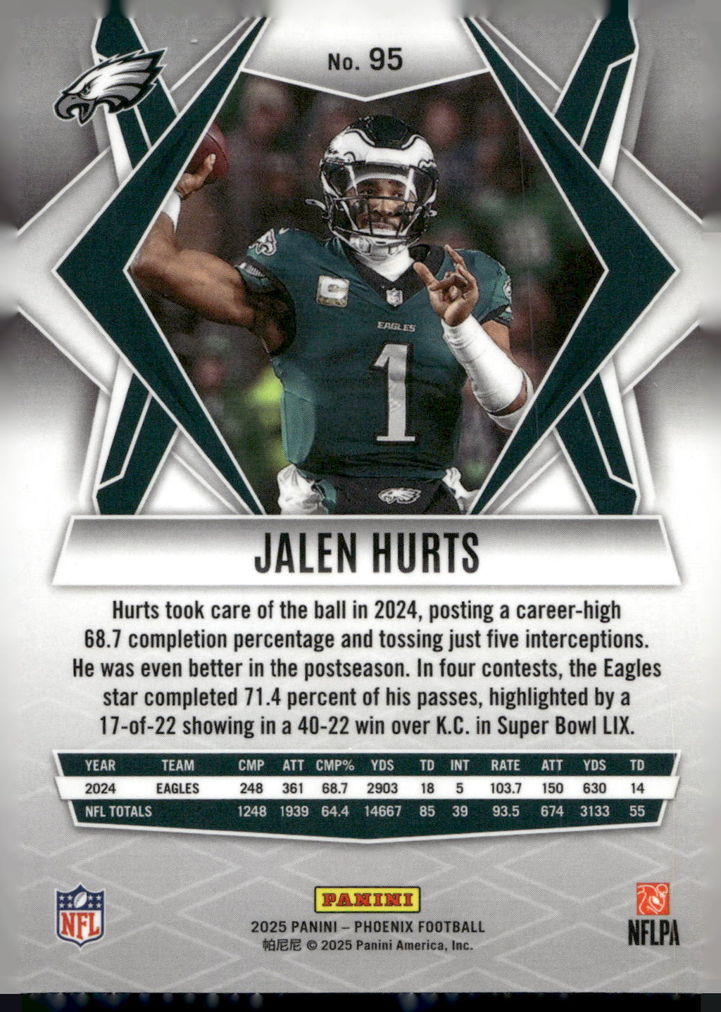 2025 Panini Phoenix #95 Jalen Hurts