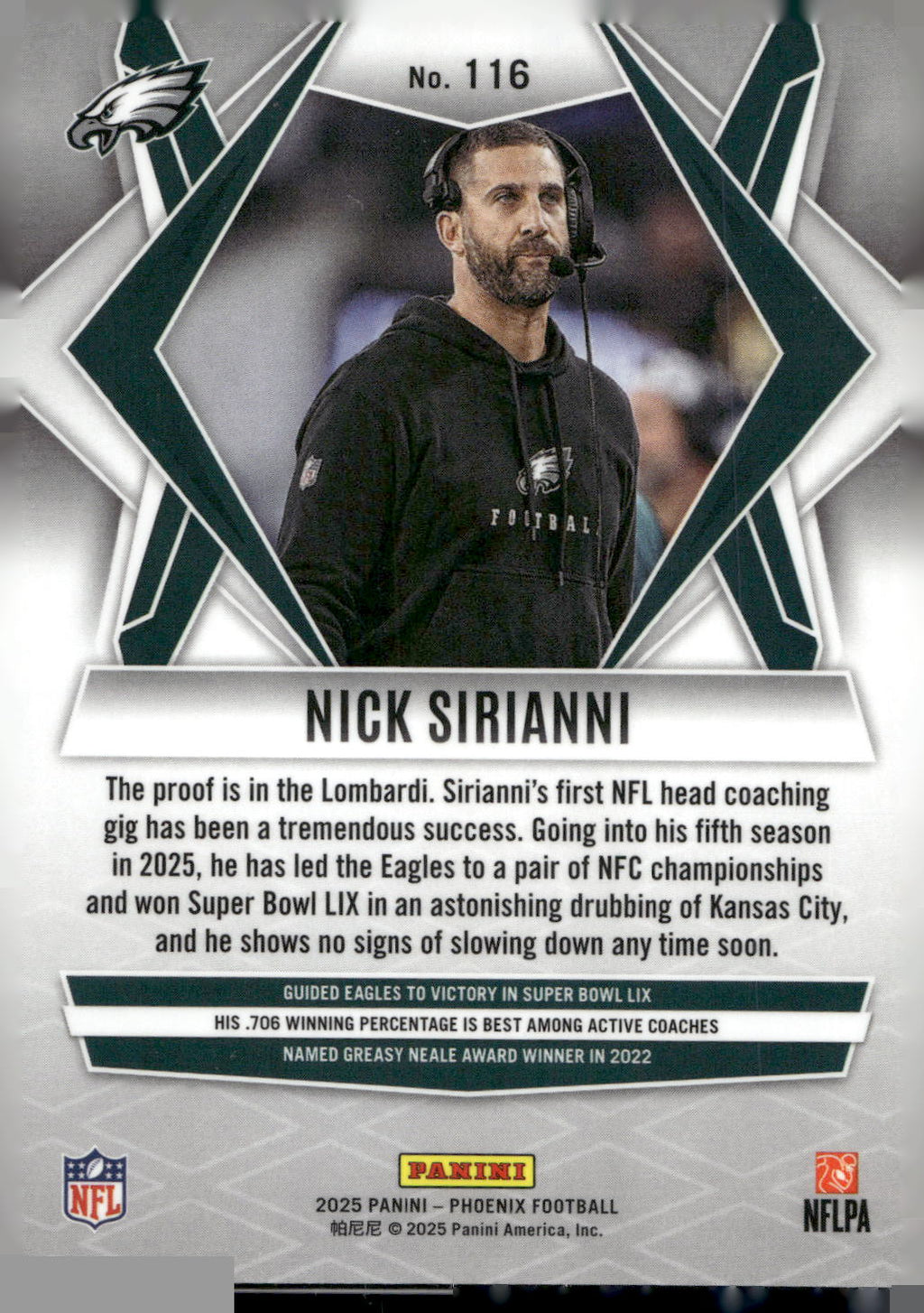 2025 Panini Phoenix #116 Nick Sirianni