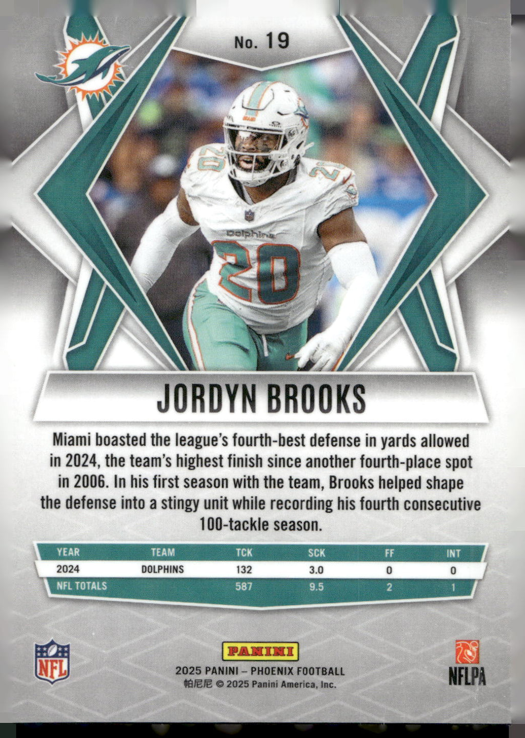 2025 Panini Phoenix #19 Jordyn Brooks
