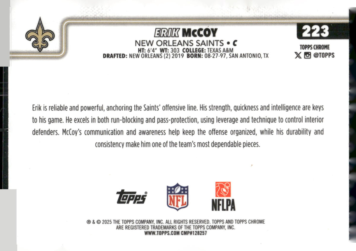 2025 Topps Chrome #223 Erik McCoy