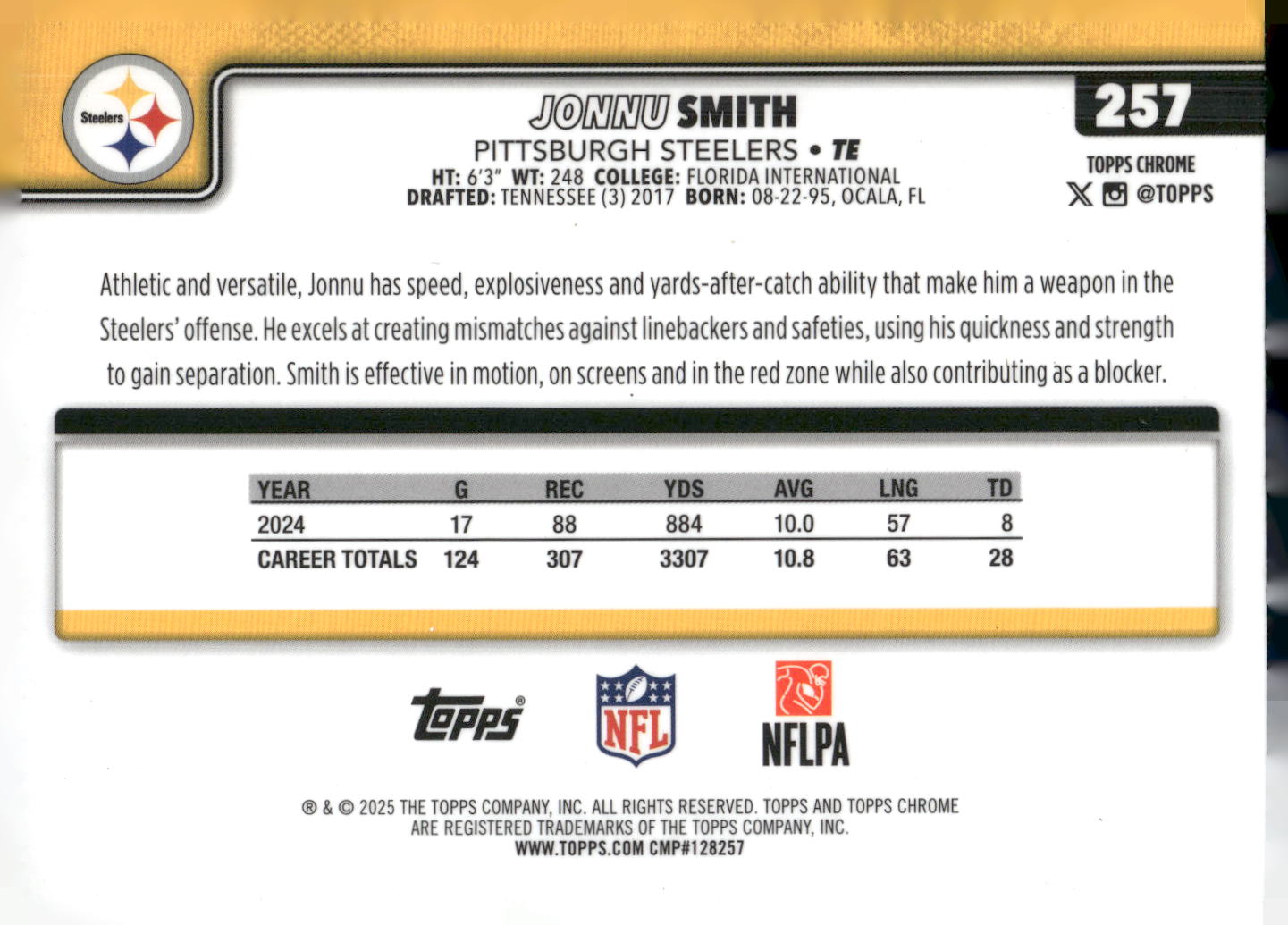 2025 Topps Chrome #257 Jonnu Smith